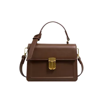 JANE KLAIN PU Small Square Bag, Handbag, Crossbody Bag Small Size Women's Midnight Black/Chestnut Brown