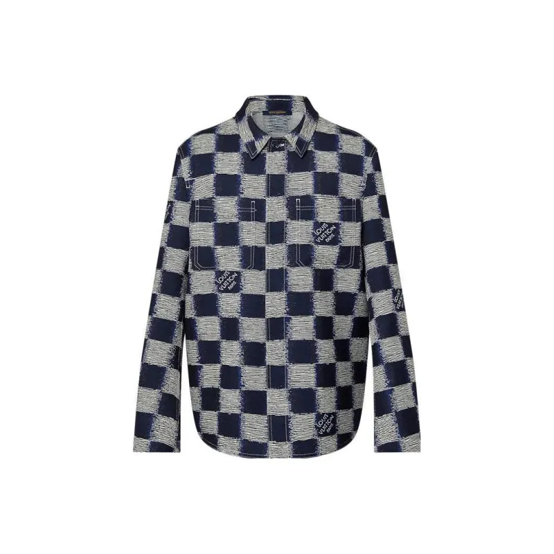 LOUIS VUITTON 2010s Damier Azur Shirt-0