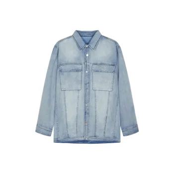 CROQUIS Jackets & Coats Men Navy Blue Denim