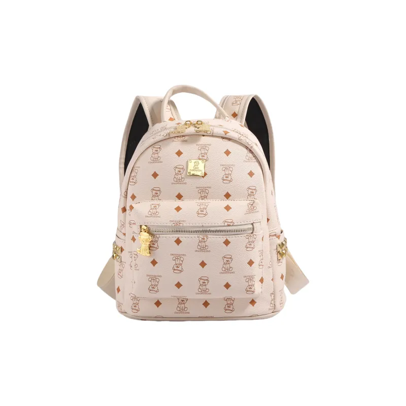 Yalu PU Backpack Regular Women's Black/Beige/Pink/Brown-7