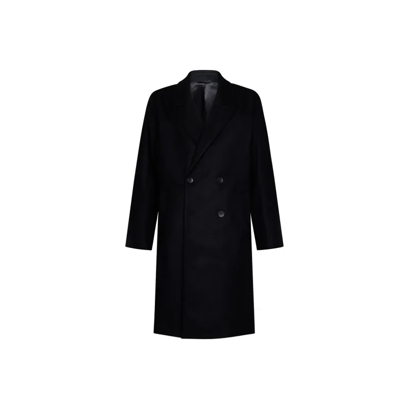 CK/Calvin Klein Erkek Recycled Wool Kasmir Kaban Coats Men's Black-0