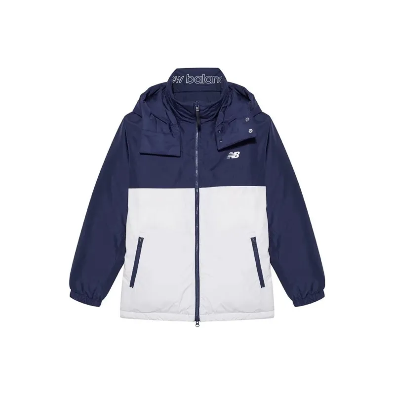 New Balance Down Jackets Unisex Blue With White Lettering-0