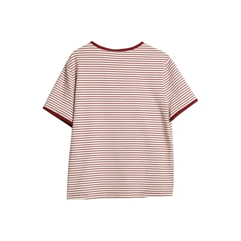 Olrain T Shirt Women's Vintage Red-5