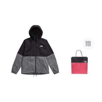 THE NORTH FACE Outdoor Hiking Windproof And Breathable Windbreaker Jacket Men's Black Gray