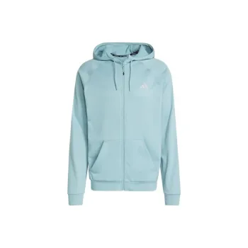 Adidas Game And Go Big Logo 3 Stripes Full Zip Hoodie