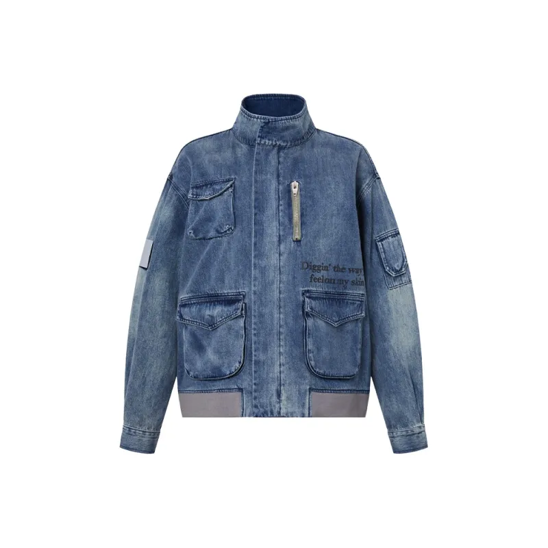 BANDITK GANGN Denim Jacket Unisex Sky Blue-0