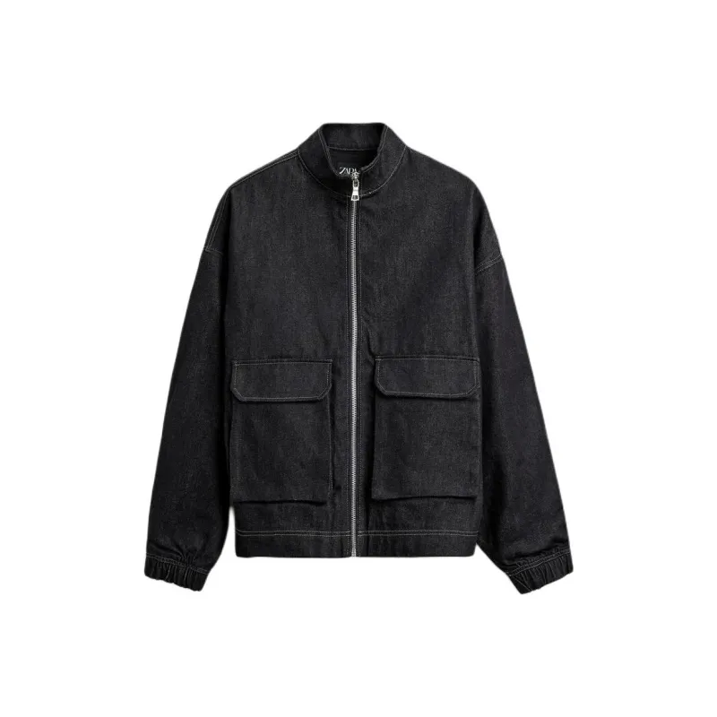 ZARA Denim Jackets Men Indigo-0
