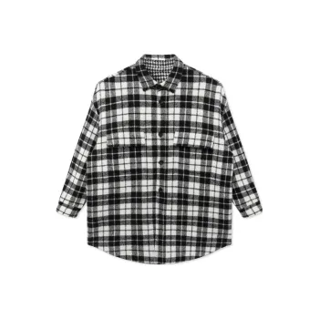 GXG Coats Men's Black White Plaid