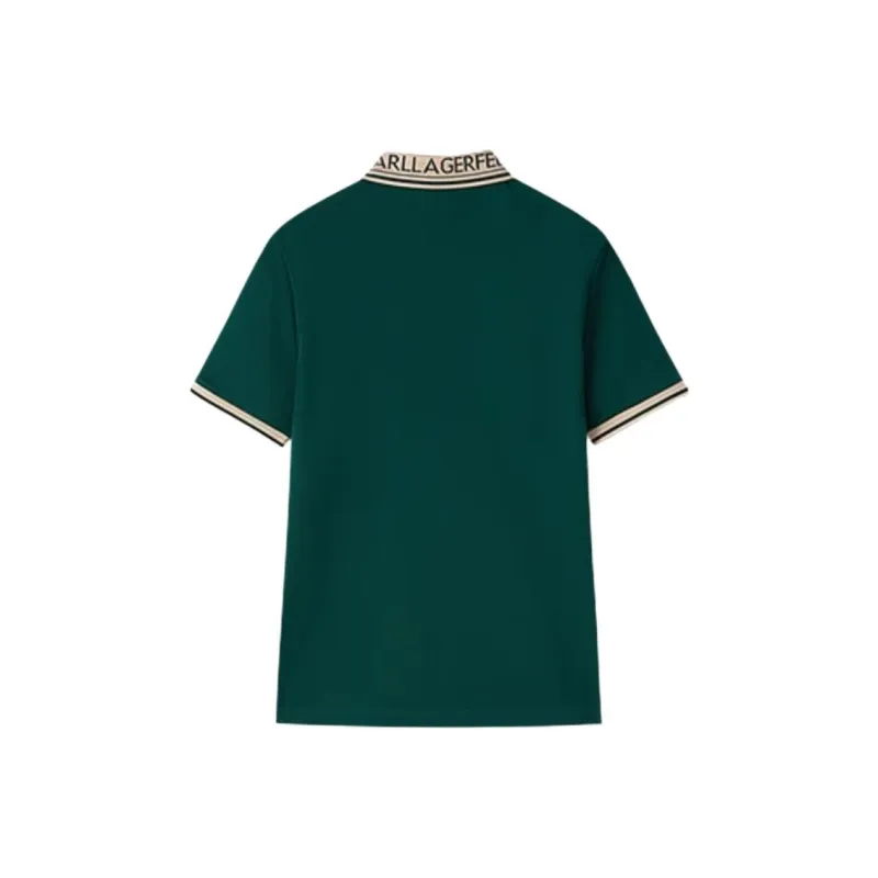 KARL LAGERFELD SS25 Polo Shirt Men's Green-1
