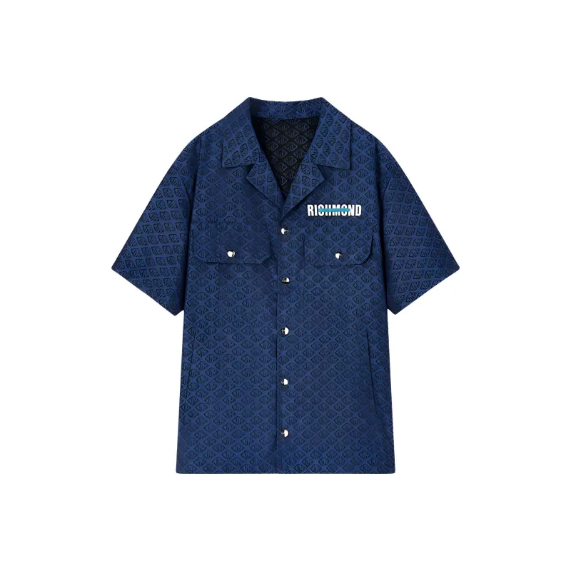 JOHN RICHMOND SS24 Jackets Coats Men's Royal Blue Letter-0
