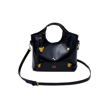 RKM PU One Shoulder Handbag Women's White/Black