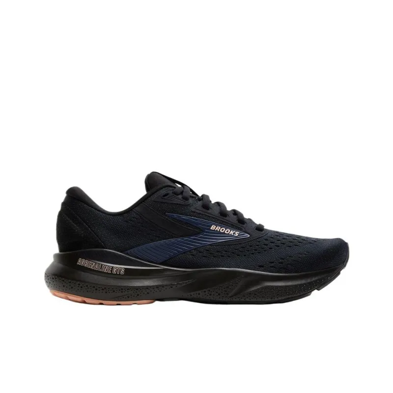 Brooks Adrenaline Gts 24 Black Peacoat Peach Women's-1