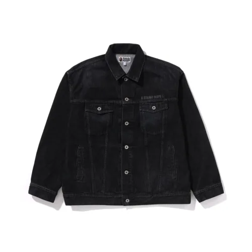 A BATHING APE SS25 Denim Jacket Men's Black