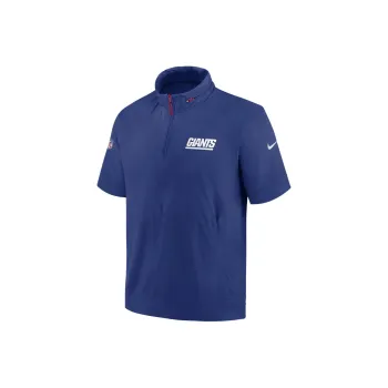 Nike New York Giants Sideline Coach Men's Nike Nfl 1/2 Zip Short Sleeve Hooded Jacket