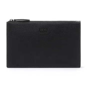 ELLE HOMME Cow Leather Clutch Regular Men's Black
