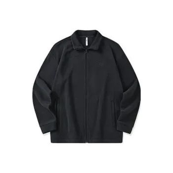QIAODAN Velvet Jackets Unisex Iron Gray