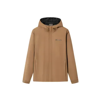 Columbia Hiking Water Resistant Windproof Wear Resistant Windbreaker Jacket Men's Light Brown