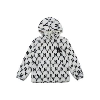 MLB Old Flower Velvet Jackets Unisex White