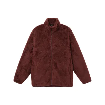 UNIQLO Velvet-feel Coat Unisex Dark Red