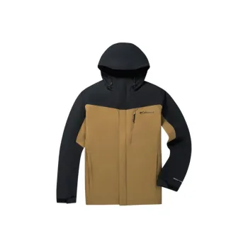 Columbia Water Resistant Warm Heat Reflective Windbreaker Jacket Men's Brown Black
