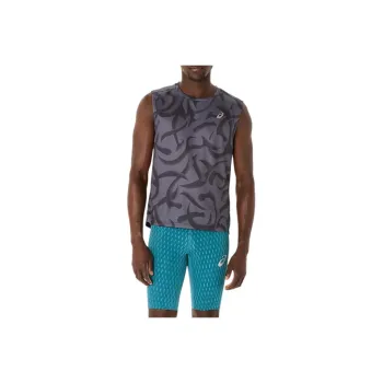 Asics Tank Tops Men Gray