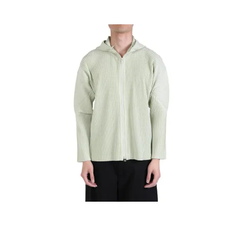 Homme Plissé Issey Miyake Jackets & Coats Men's Light Emerald Green