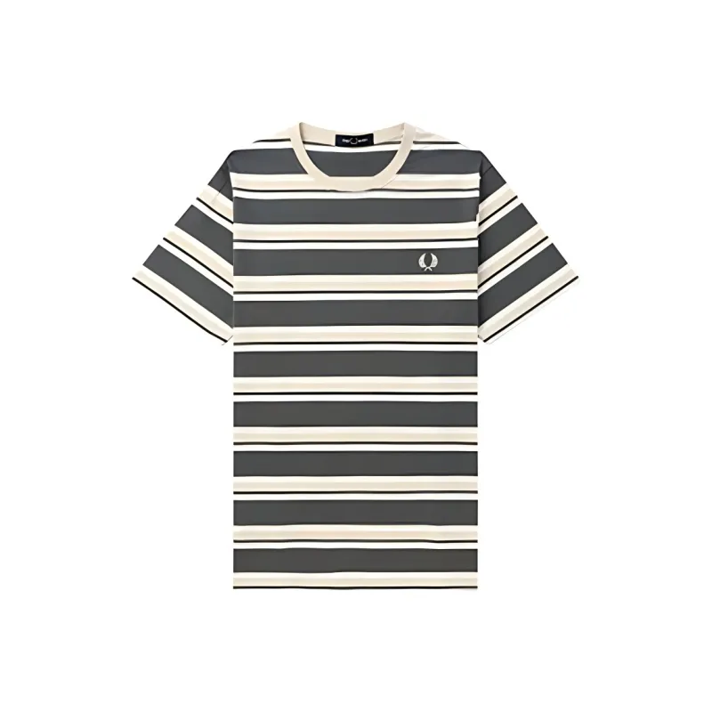 FRED PERRY Striped Cotton T shirt-0