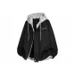 Black with Light Gray Hood