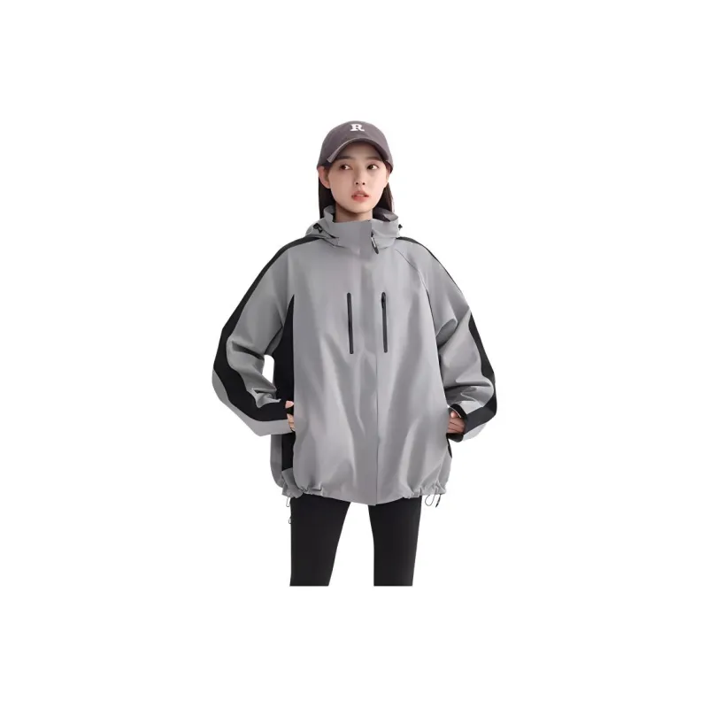 BODACHEL Water-Resistant Windproof And Rainproof Windbreaker Jacket Men's Duck Green Gray-0