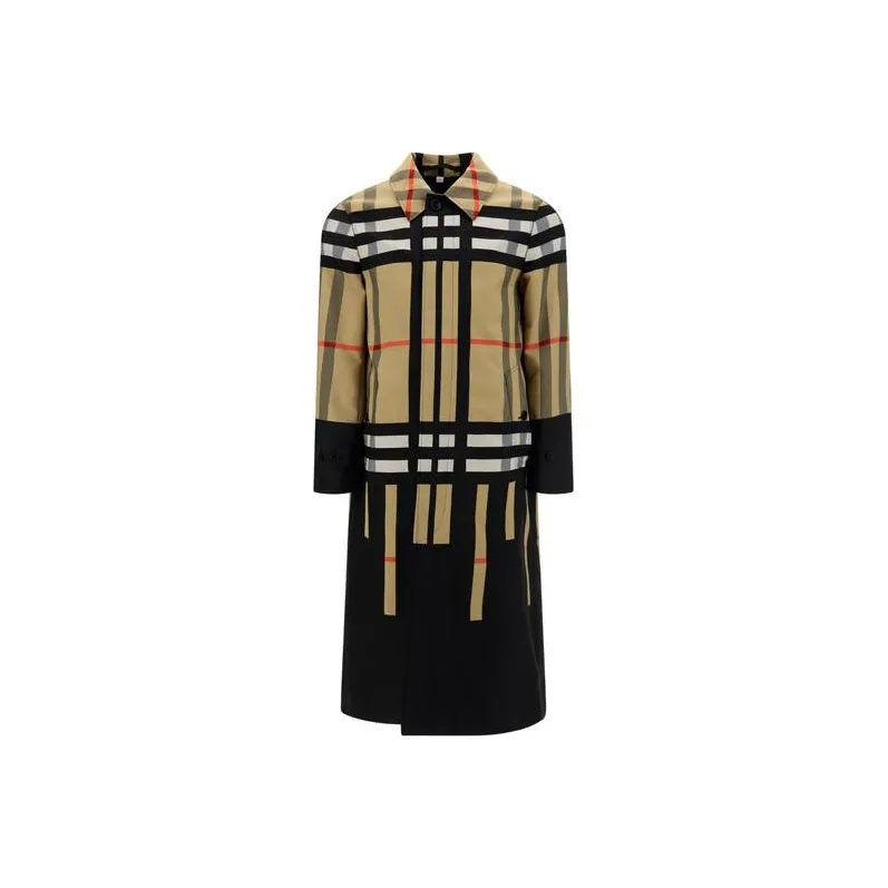 Burberry Sliced Check Nylon Car Coat-0