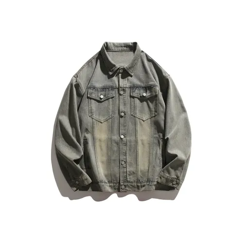 GROW DATE Denim Jacket Unisex Yellow Mud