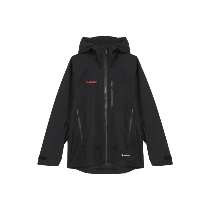 MAMMUT Ayako Mountain Versatile Water Resistant Windproof Breathable Windbreaker Jacket Men's Black-0