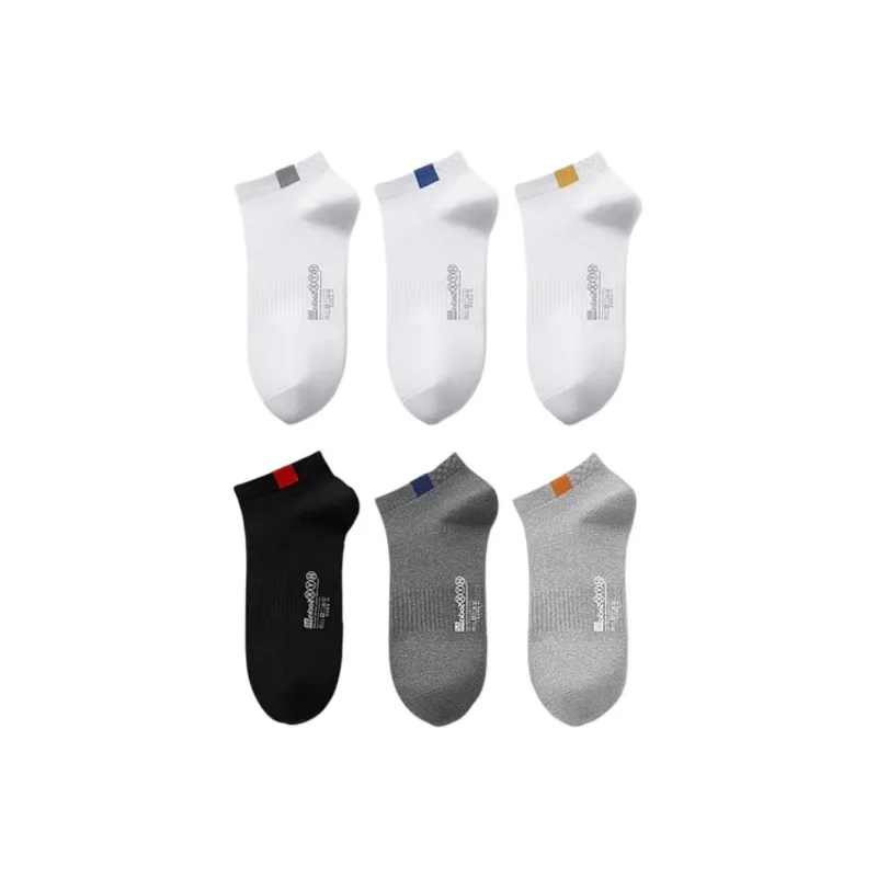 H YXIANG No Show Socks Unisex 6 Pack-0