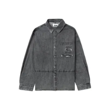 Izzue Slogan embossed Denim Shirt