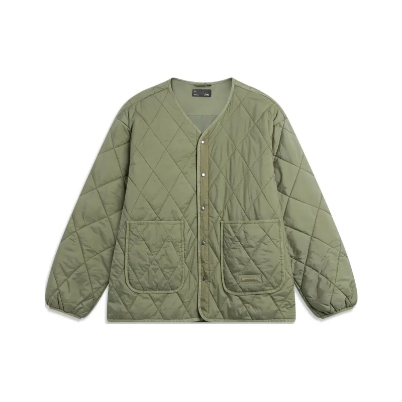 LiNing Puffer Jacket Unisex Murky Olive Green-0