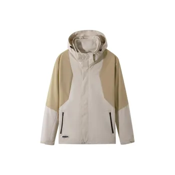 Tectop Water Resistant Windproof Water Repellent Breathable Windbreaker Jacket Unisex Khaki