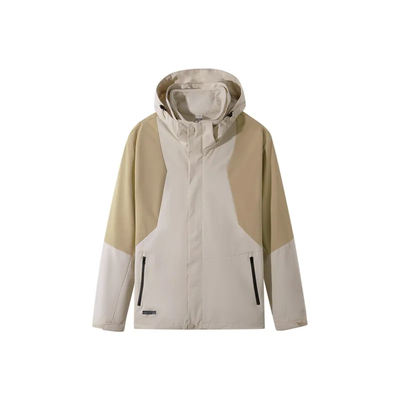 Tectop Water Resistant Windproof Water Repellent Breathable Windbreaker Jacket Unisex Khaki-0