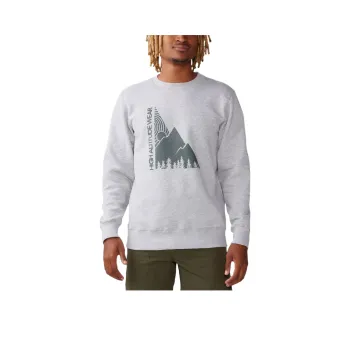 MOUNTAIN HARDWEAR Jagged Peak™ Pullover Crew Sweatshirt Men's Gray Mixed Color