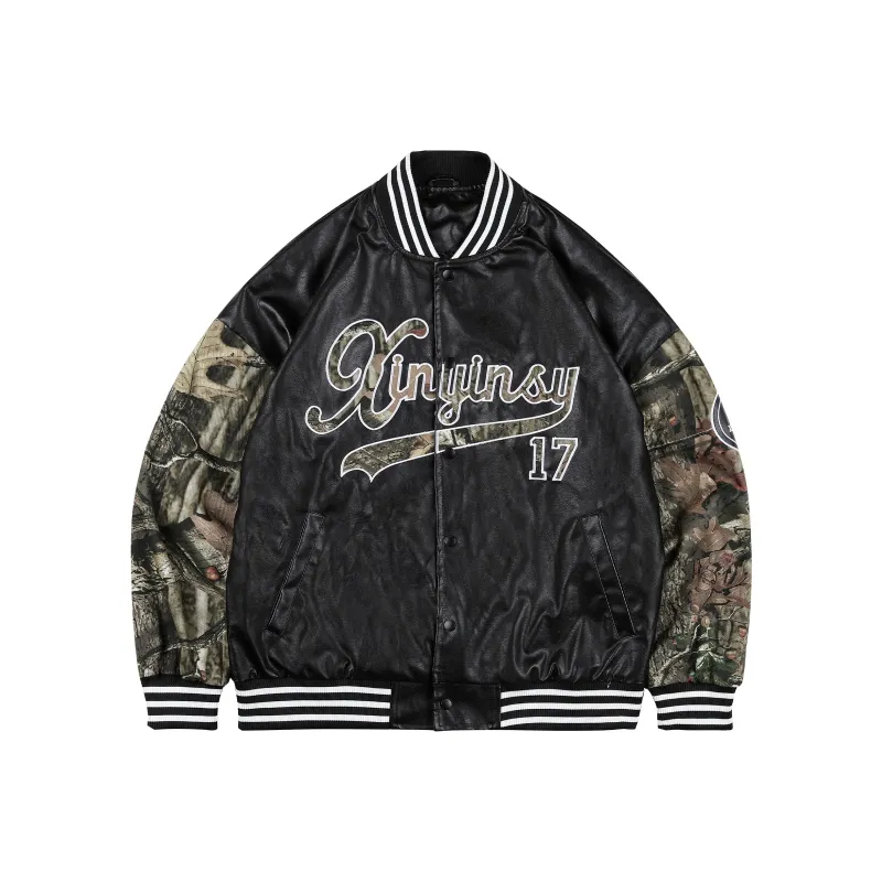 XINYINSU Baseball Jacket Unisex White-9