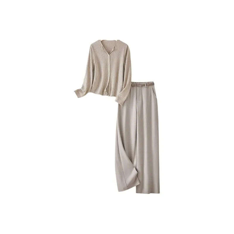 IHIMI Casual Suit Women's Gray Pea Green-1