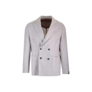 BARBA Easy Double Breasted Tailored Blazer