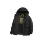 Black-[Thickened and Fleece-Lined Padded Jacket]-M353