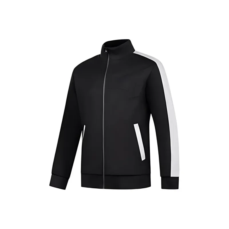 QIAODAN Jackets Coats Men's Black/Lunar Rock-0