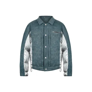 Unawares. Puffer Jackets Unisex Denim Blue