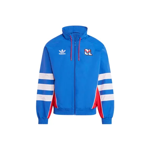 Adidas Olympique Lyonnais Jackets Men Collegiate Blue