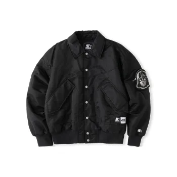 STARTER Stand Collar Puffer Jacket Unisex Black