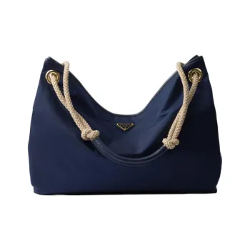 PRADA Re Nylon Recycled Polyamide Shoulder Bag Large Size Women's Sea Blue