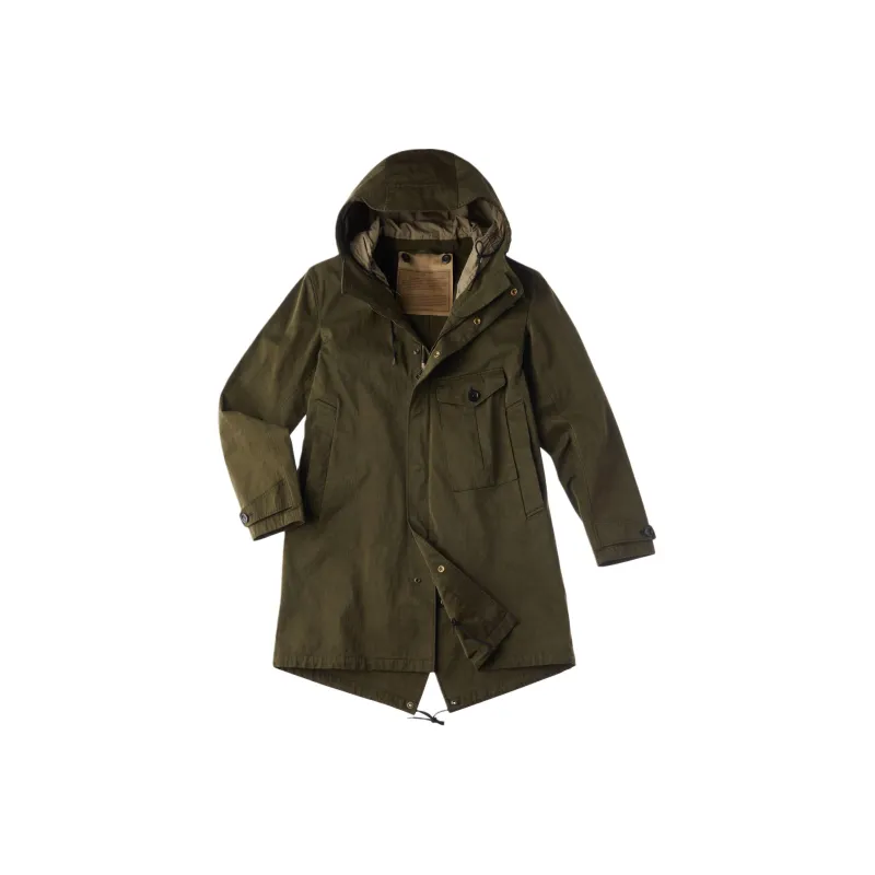 TEN C Hooded Single Pocket Parka Coat-0