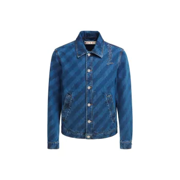 MARNI Diagonal stripes Denim Jacket