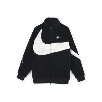 Nike Big Swoosh Reversible Boa Jacket Asia Sizing Black White